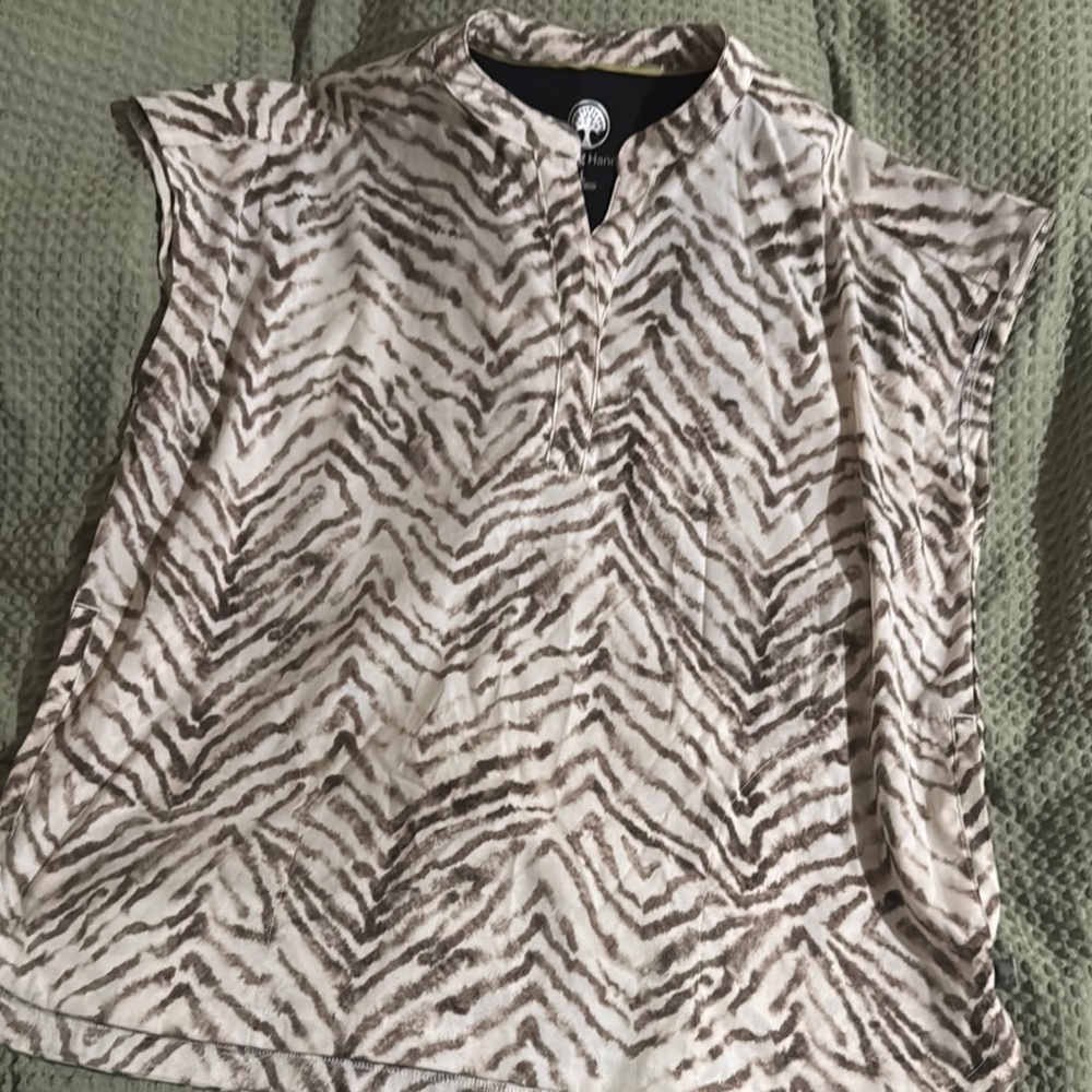 Zebra Print Scrub Top